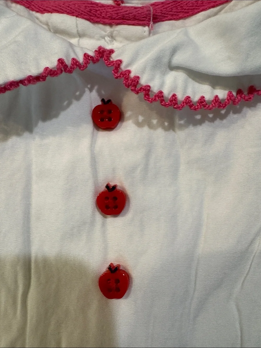 Gymboree White Peplum Top with Pink and Red Floral Trim
